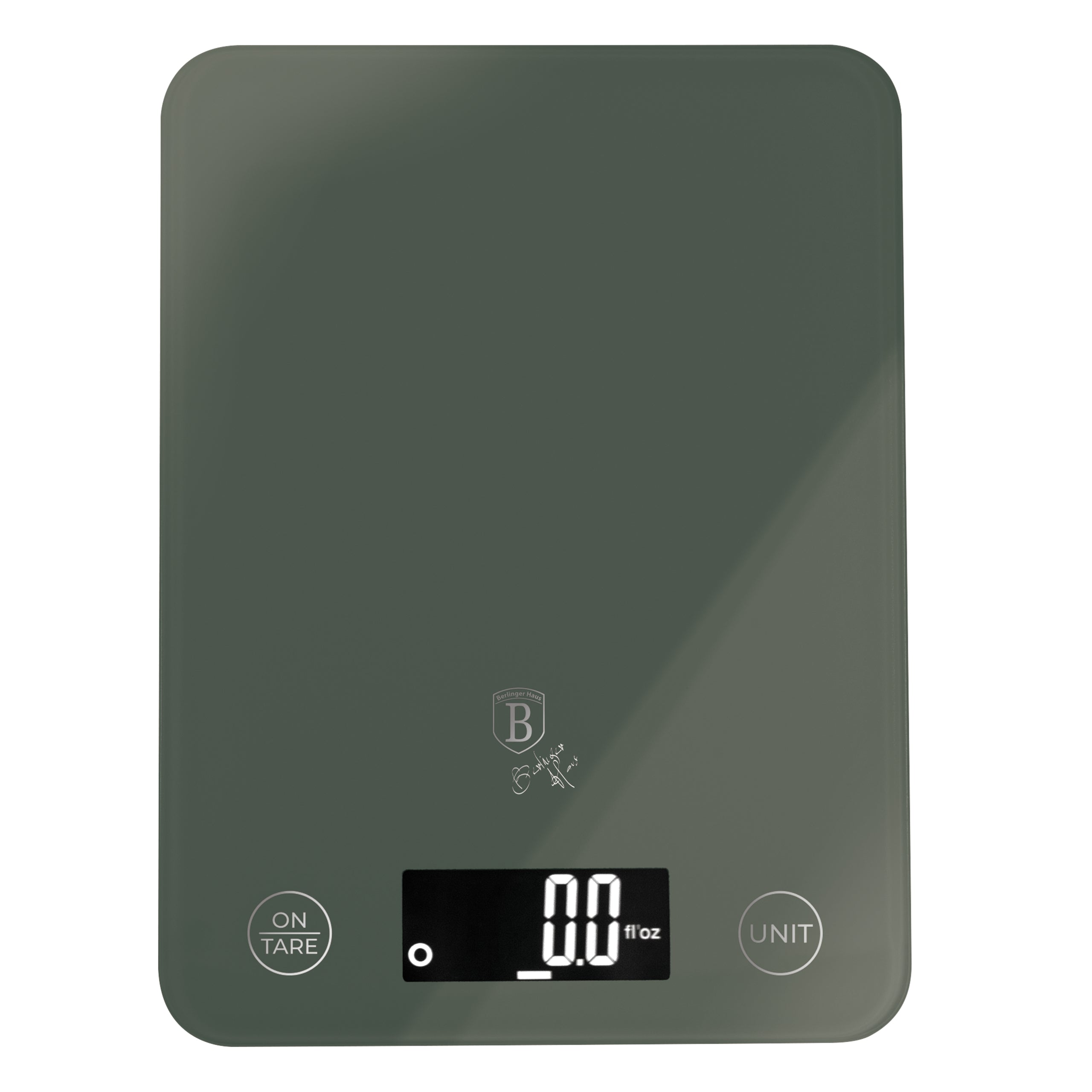 Digitális üveg konyhai mérleg 5 kg matt zöld Berlinger Haus