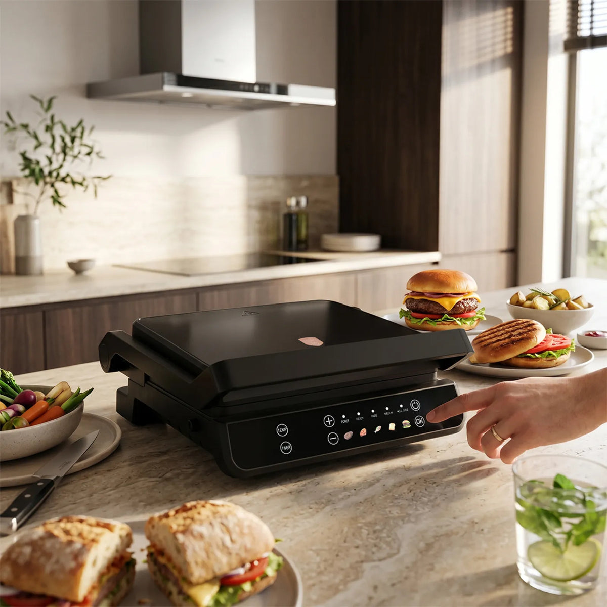 Berlinger Haus Elektromos grill, olajcsepegtetővel (2000 W) – 6. kép