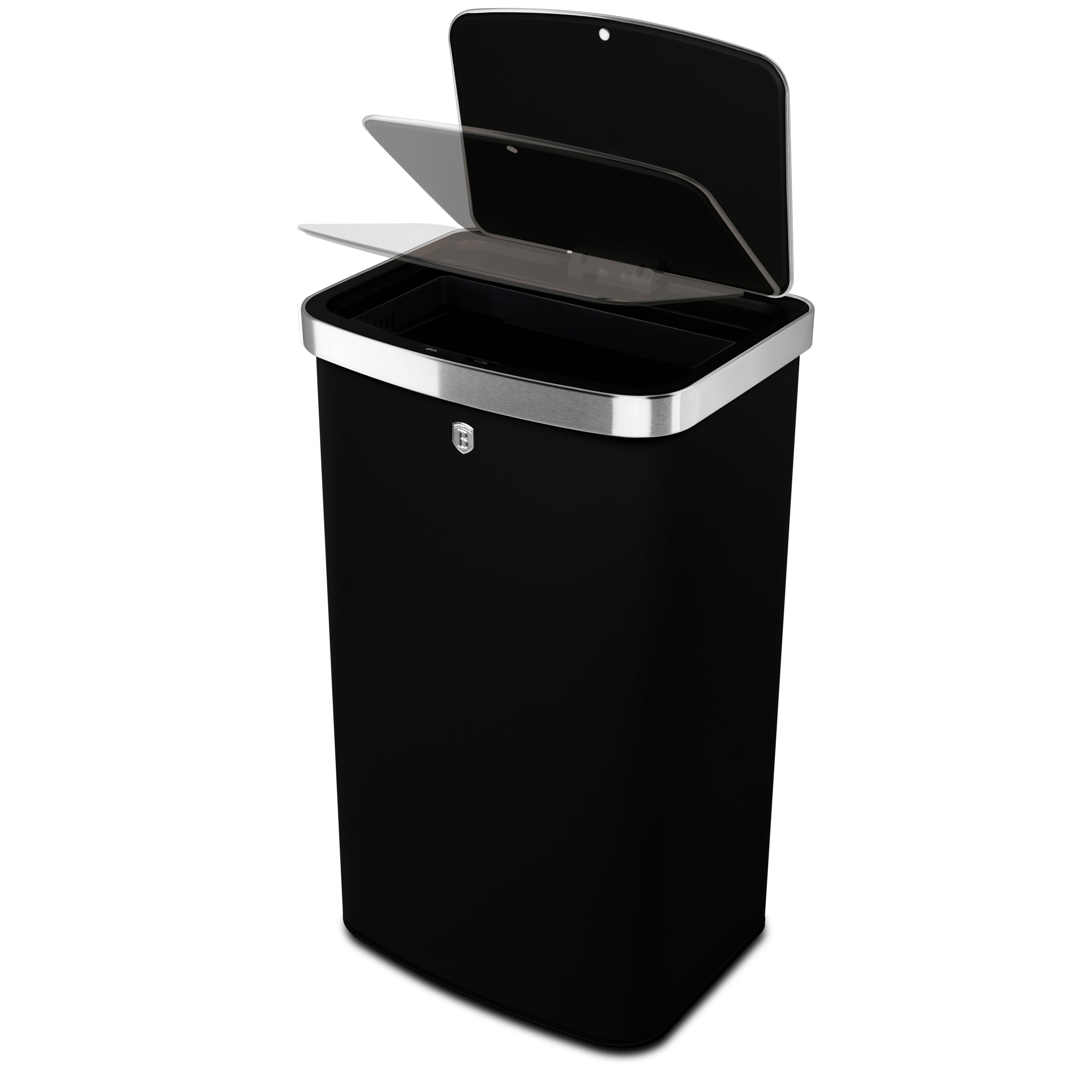 Berlinger haus Szenzoros szemetes 60 l fekete Matte Black Collection