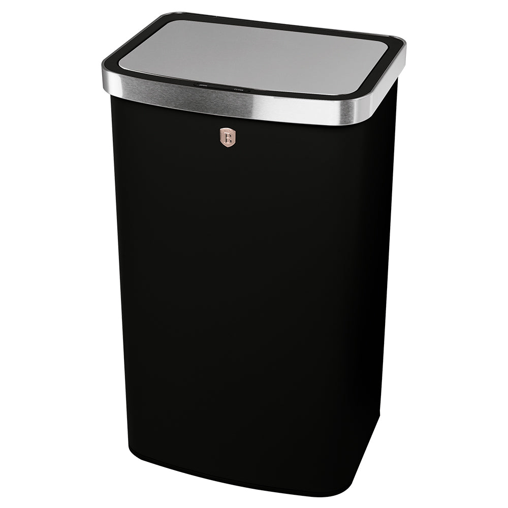 Berlinger haus Szenzoros szemetes 60 l Black Rose Collection ezüst matt fekete
