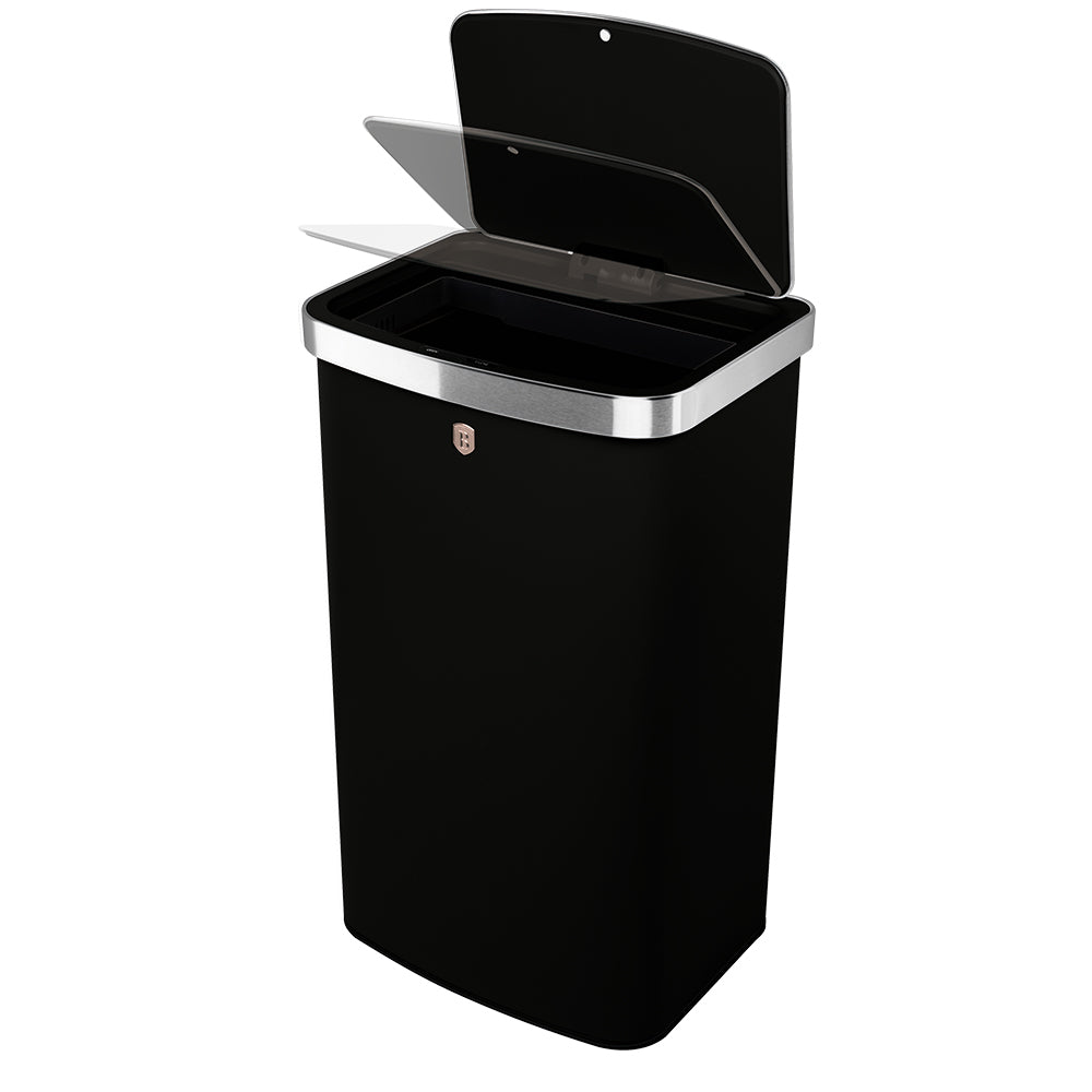 Berlinger haus Szenzoros szemetes 60 l Black Rose Collection ezüst matt fekete