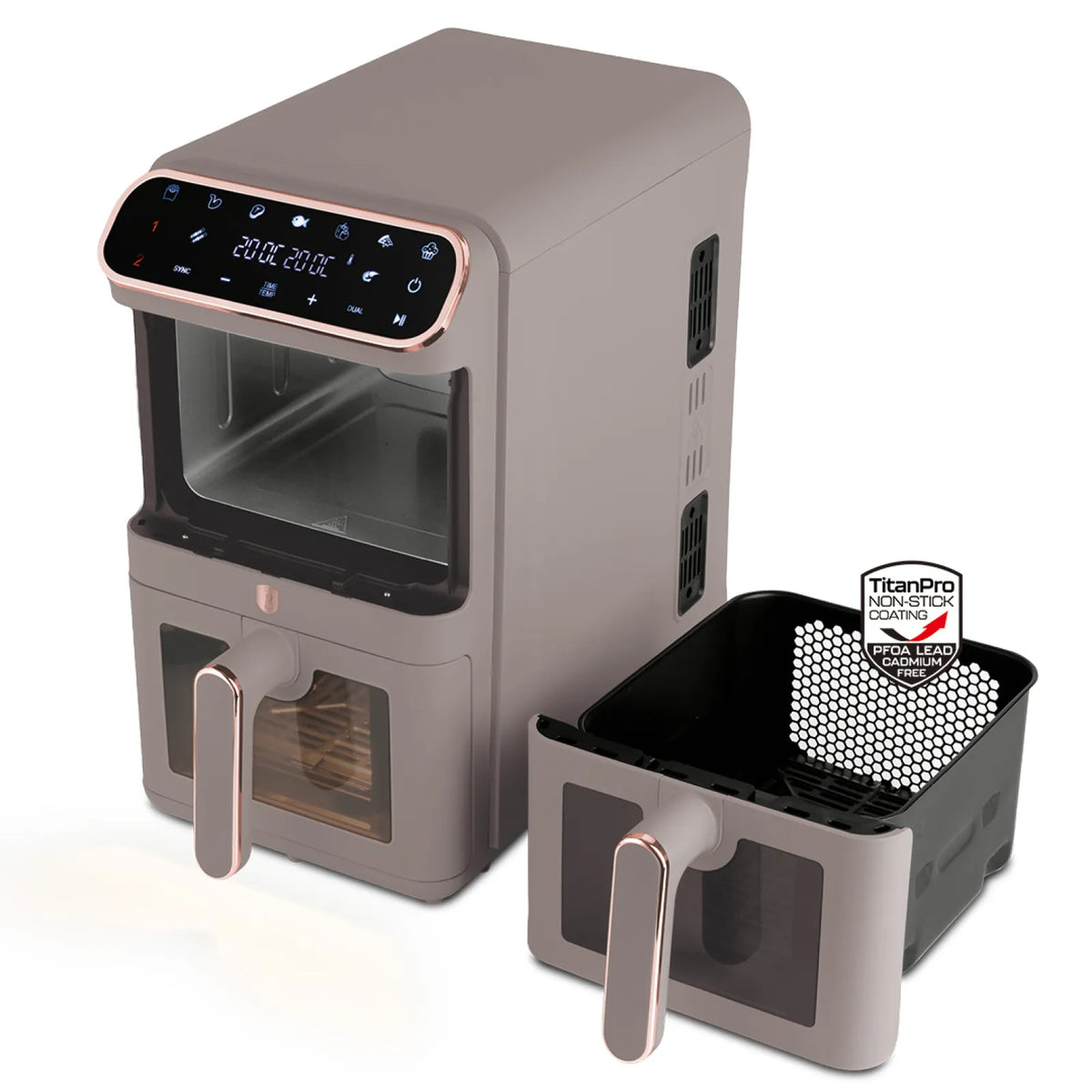 Berlinger Haus Dupla AirFryer átlátszó ablakokkal (5.5+5.5L) – 2. kép