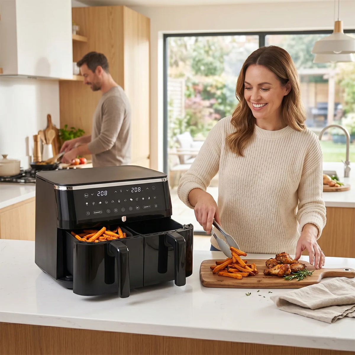 Berlinger Haus Dupla AirFryer átlátszó ablakokkal (4.5+4.5L) – 5. kép