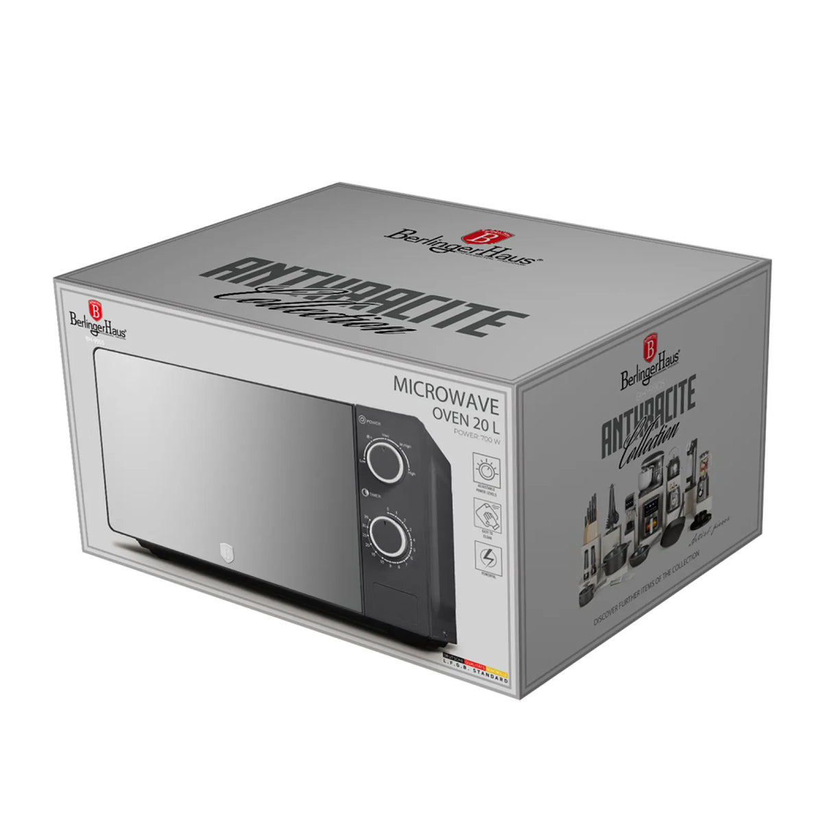 Berlinger Haus Mechanikus mikrohullámú sütő (20 L) – 2. kép