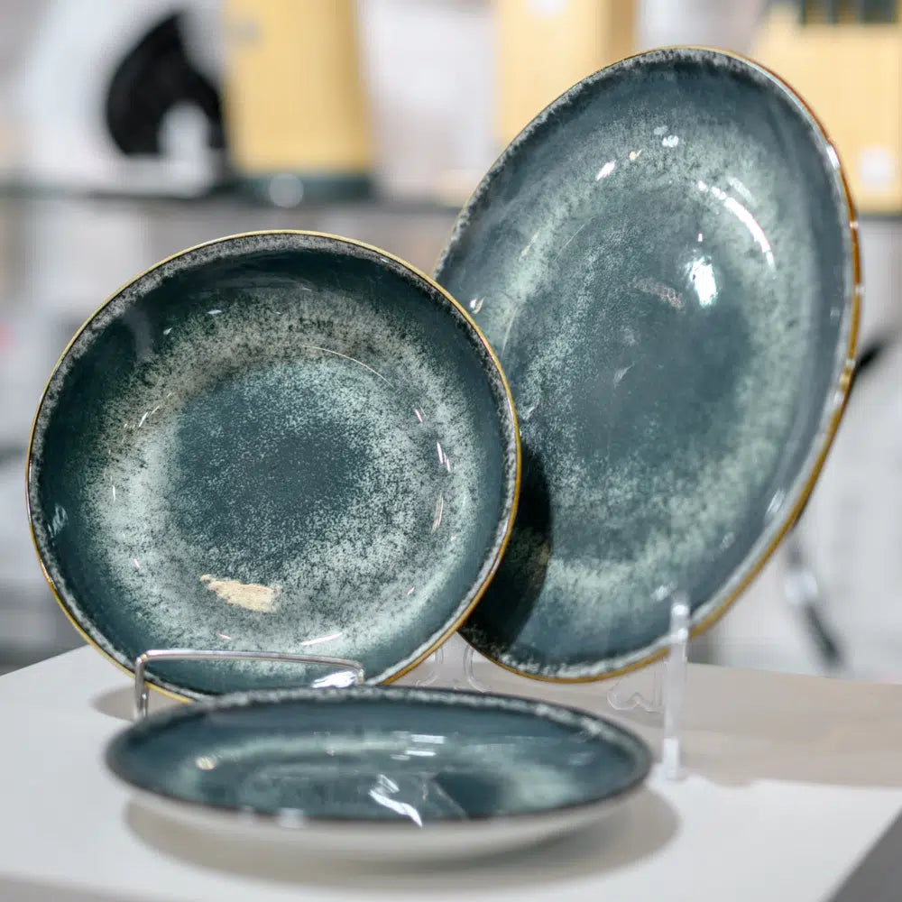 Berlinger Haus 18 részes porcelán étkészlet Matte Green zöld