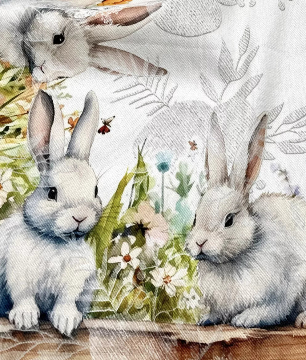 Easter Garden nyuszis asztalterítő, 137x180 cm