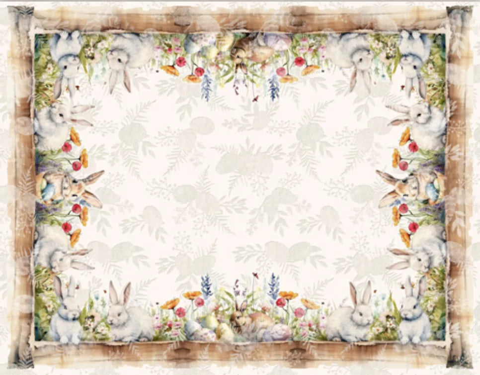 Easter Garden húsvéti nyuszis asztalterítő, 137x235 cm