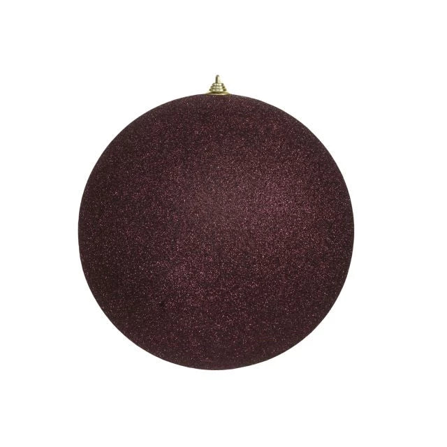 Óriás karácsonyi gömb 25 cm bordó glitteres