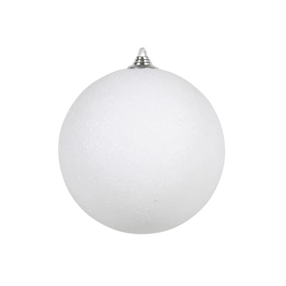 Óriás karácsonyi gömb 25 cm fehér glitteres