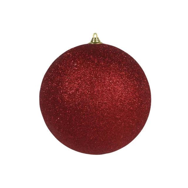 Óriás karácsonyi gömb 25 cm piros glitteres