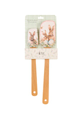 Húsvéti Ajándékszett 2 db szilikon spatula fanyéllel 24/32 cm
