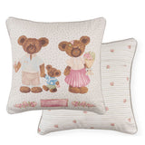 Pamut díszpárna töltelékkel 40x40 cm Sweet Bear macicsalád
