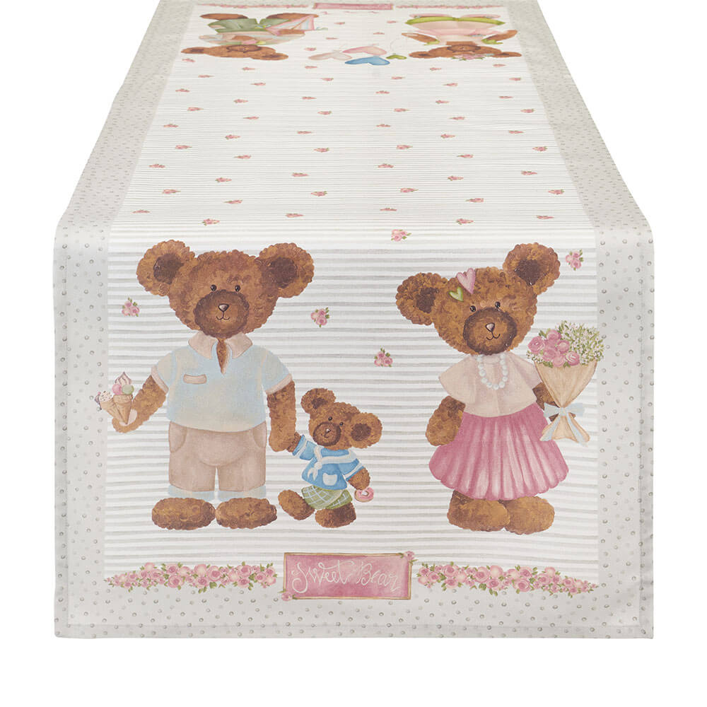 Pamut Asztali futó 50x150 cm macicsalád Sweet Bear