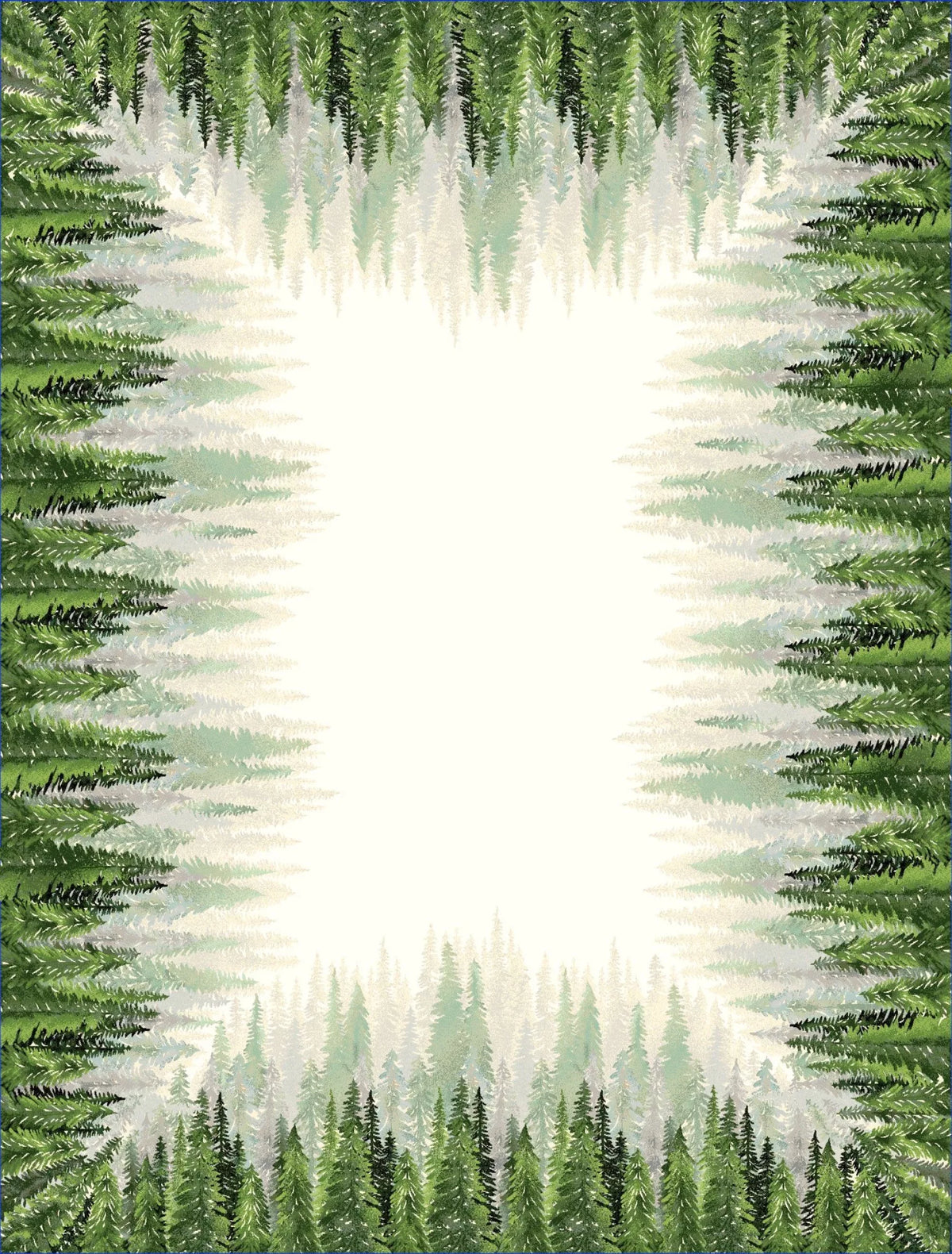 Golden forest fenyőfás asztalterítő, 137x240 cm, arany lurex, gobelin