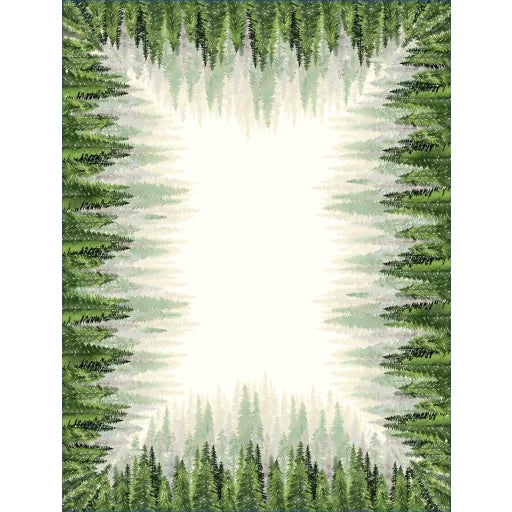 Golden forest fenyőfás asztalterítő, 137x180 cm, arany lurex