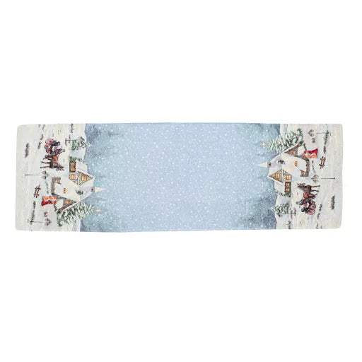 Alpesi éjszaka asztali futó, 44x140 cm, ezüst lurex