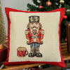 Nutcracker diótörős (fekete kalapos) díszpárna huzat, arany lurex, gobelin – 45 x 45 cm