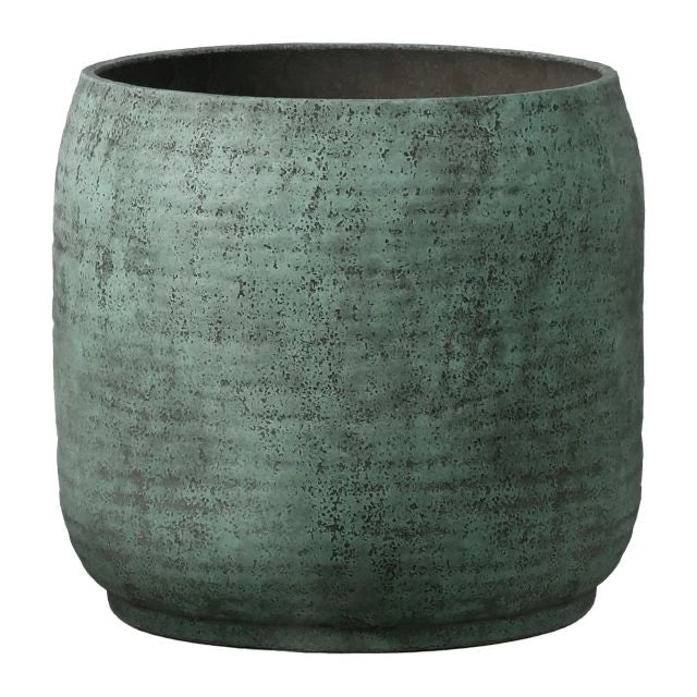 Cement óriás kaspó 55x50 cm antik zöld budapesti szállítással