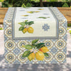 Capri citromos mediterrán asztali futó 44x140 cm Gépi gobelin