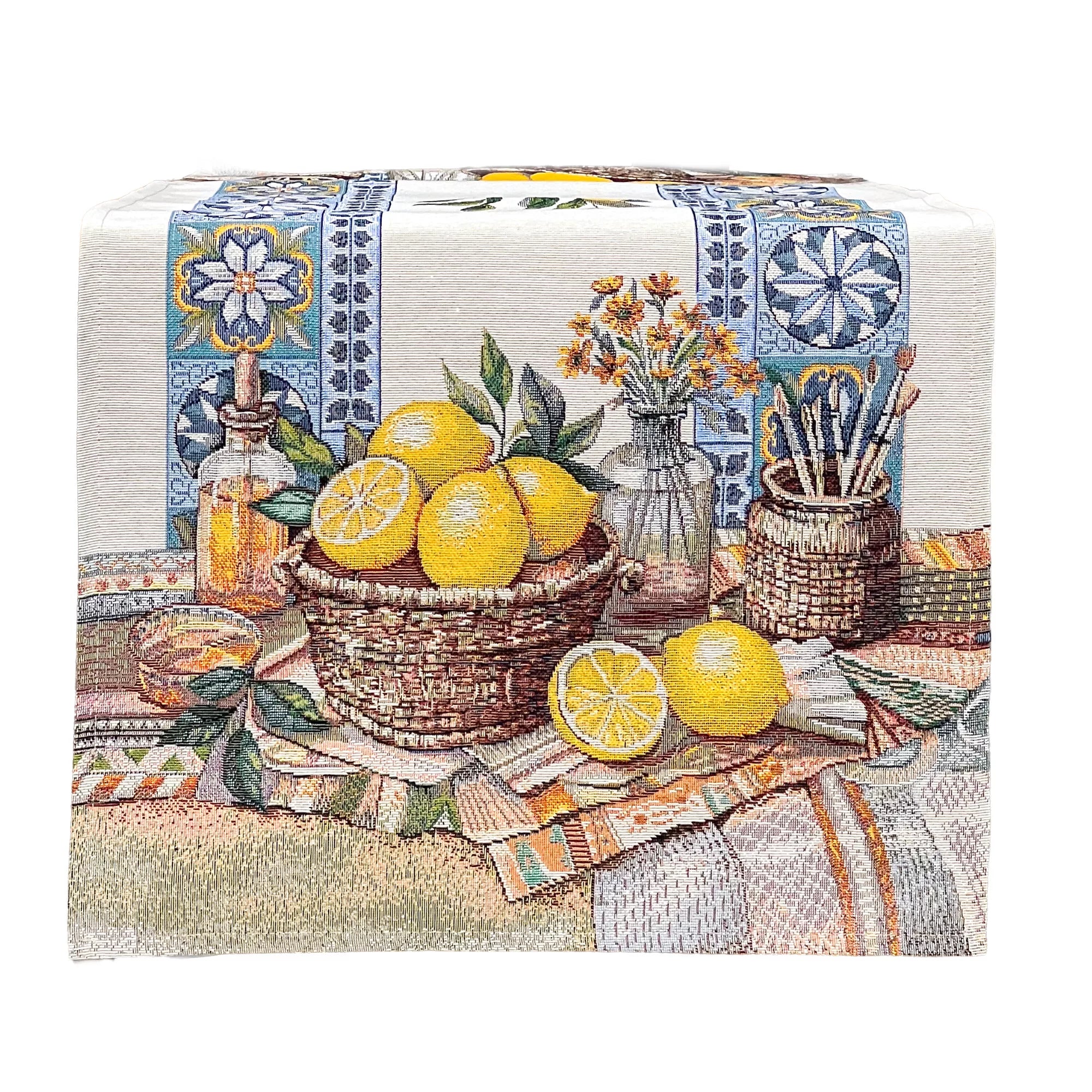Mediterrán citromos asztali futó 37x100 cm Gépi gobelin