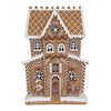 Nagy Mézeskalács ház glitteres LED-es 54x31x76 cm karácsonyi dekoráció