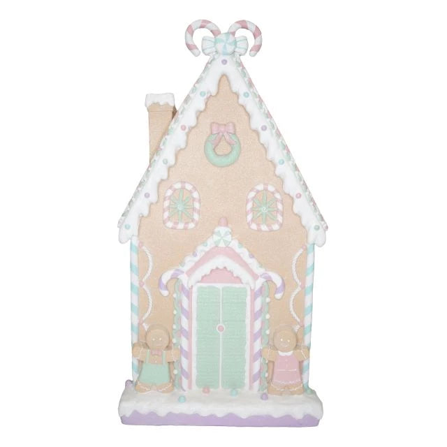 Nagy mézeskalács ház glitteres 93 cm karácsonyi figura dekoráció