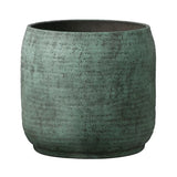 Cement kaspó 25,5x23 cm antik zöld