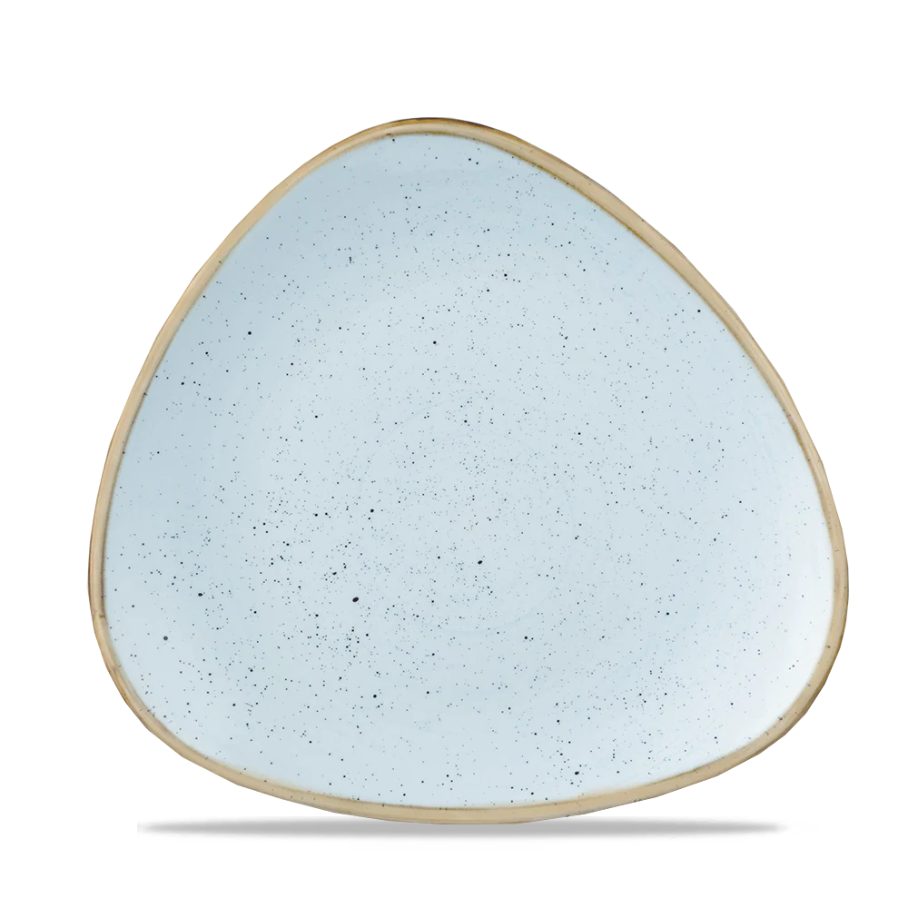 Churchill Stonecast Duck Egg Blue kerámia háromszög desszertes tányér 19 cm