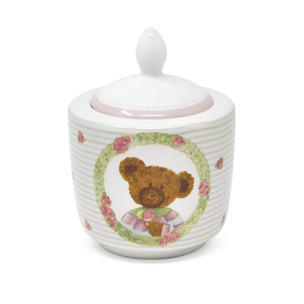 Porcelán cukorka tartó 350 ml macis Sweet Bear díszdobozban