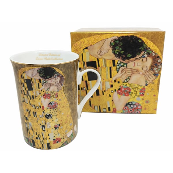 Porcelán bögre 300 ml Klimt A Csók díszdobozban