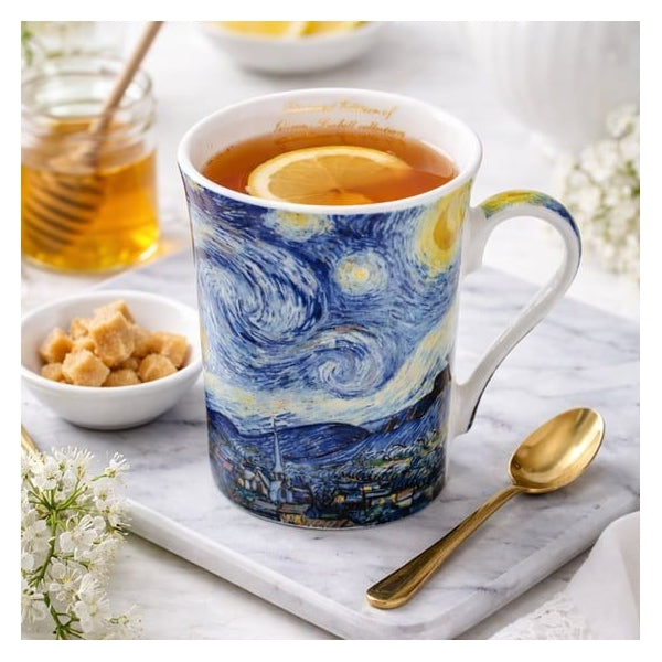 Van Gogh Csillagos éj porcelán bögre 300 ml - design csomagolásban