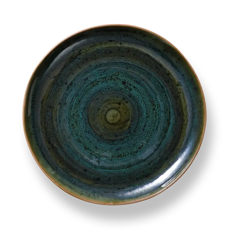 WISTERIA GREEN porcelán lapostányér 28,5 cm zöld