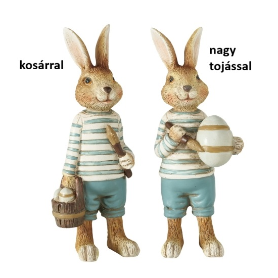 Húsvéti dekoráció figura Tojásfestő nyuszi kétféle kicsi