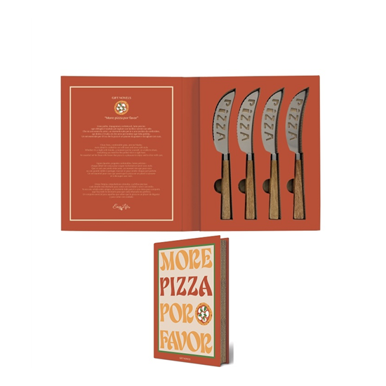 Pizzakés ajándék készlet 4 db-os készlet díszdobozban