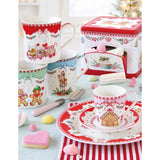 Karácsonyi Porcelán bögre fém szűrővel díszdobozban Sweet Christmas