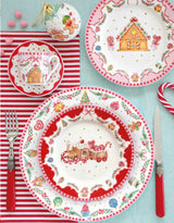 Karácsonyi Porcelán desszertes tányér 4 db szett díszdobozban Sweet Christmas