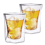 Boroszilikát design whiskys pohár készlet - 2 darabos - 300 ml