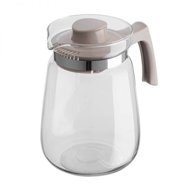 Üveg teáskanna szűrős tetővel - 1500 ml - taupe