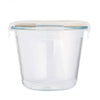 Üveg hőálló ételtároló doboz műanyag tetővel szilikon tömítés - 700 ml - 13x10,5 cm