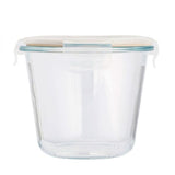 Üveg hőálló ételtároló doboz műanyag tetővel szilikon tömítés - 700 ml - 13x10,5 cm