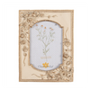 Képkeret Arany bézs rózsa virágos vintage képkeret 10x15 cm