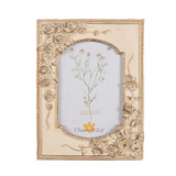 Képkeret Arany bézs rózsa virágos vintage képkeret 10x15 cm