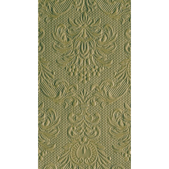 Elegance green leaf dombornyomott papírszalvéta 33x40 cm 12 db-os