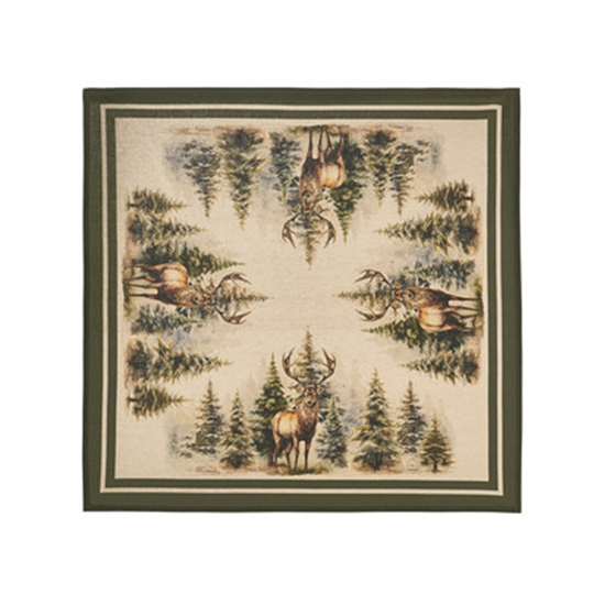 Karácsonyi asztalterítő 90x90 cm pamut Bosco incantato szarvas