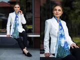 női divat Sál 50x180 cm polysatin Van Gogh Csillagos éj