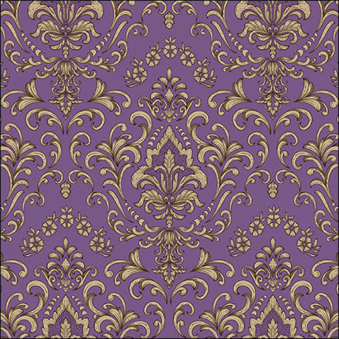 Szalvéta Baroque ornament lila papírszalvéta 33x33 cm 20 db-os