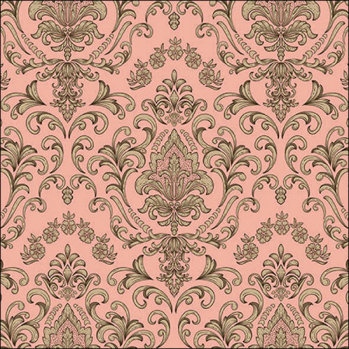 Szalvéta Baroque ornament salmon papírszalvéta 33x33 cm 20 db-os