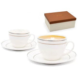 Porcelán kávéscsésze aljjal 230 ml - 2 személyes készlet díszdobozban