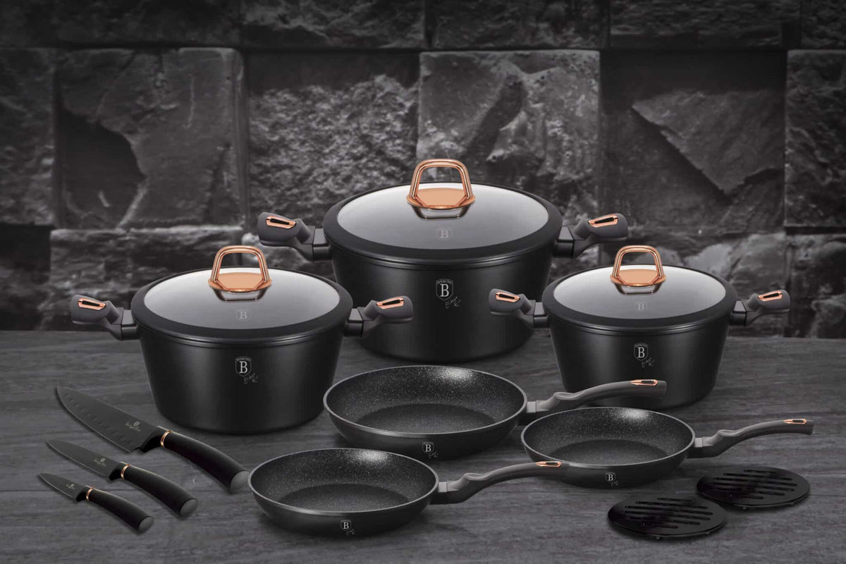 Berlinger Haus 14 részes edénykészlet Black Rose Collection
