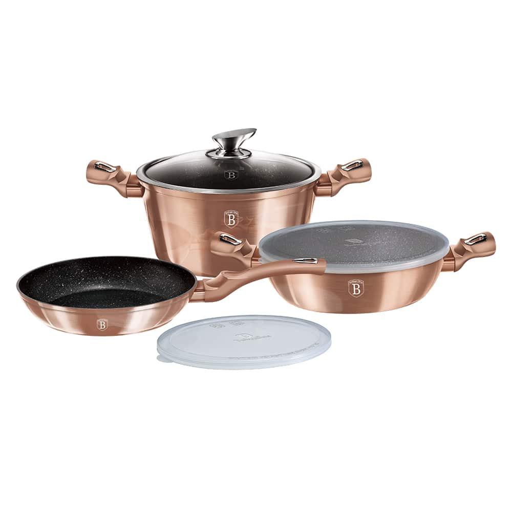 Berlinger Haus 6 részes indukciós edénykészlet Metallic Line Rose Gold Edition